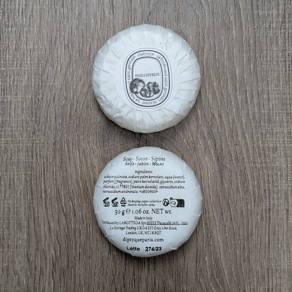 2 Diptyque Paris Philosykos soaps - 30g / 1.06 oz ea
